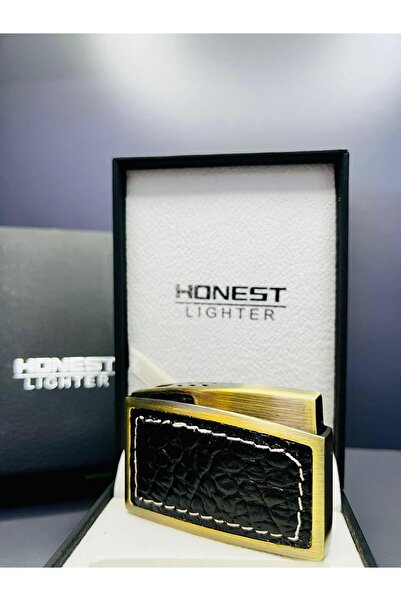 Honest İbelo Model Deri Kaplama Gazlı Lüks Çakmak