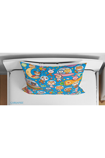 Erays Home Teddy Bear Patterned 3D Digital Printed Single Size Children's Duvet Cover Set Without Sheets Sleeping Set