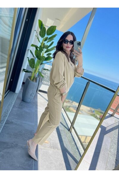 JANES Women's Long Sleeve Front Zipper Modal Jacket and Pants Two-Piece Set