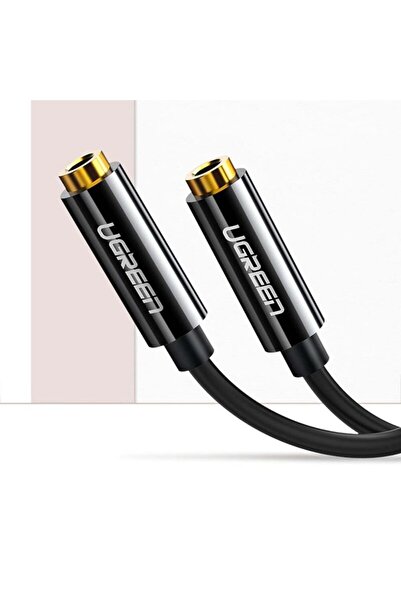 Lito Audio Adapter Converter 3.5mm Jack to 2x 3.5mm Jack, 25 cm, Metal (R33, Deep Dark)