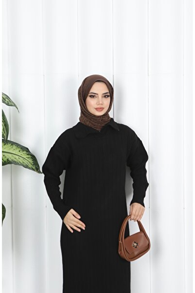 NİSUM MODA Polo Neck Knitwear Dress