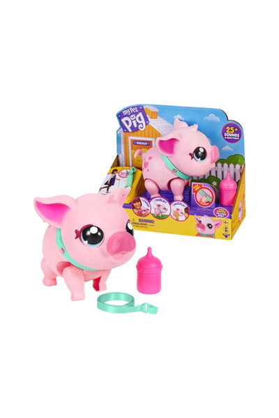 GIOCHI PREZIOSI Lucky The Piggly Interactive Piglet, My Interactive Piglet, 25 Sounds, Reactions, My Pets Piggly