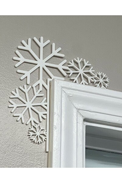 WELLCUT İhtiyacın3D 3D Printing Snowflake Door Corner Ornament – Winter/New Year Decoration