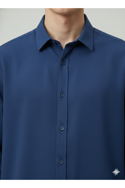 A&O Style Men's Oversized Gramage Tok Modal Fabric Long Sleeve Shirt