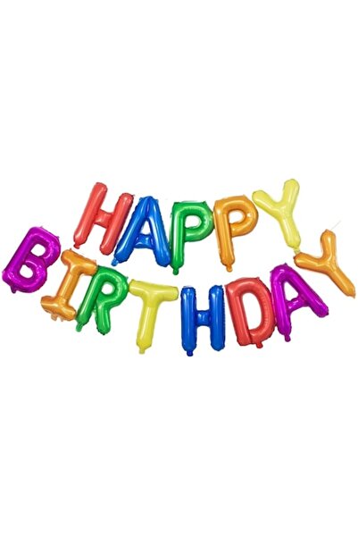 Danex Metallic Foil 'Happy Birthday' Letter Balloons 40 cm - Multicolor