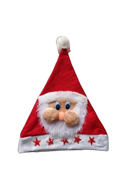 Danex Pălărie de Moș Crăciun cu Stele Roșii, Mărime Universală, Roșu/Alb, 28 ...