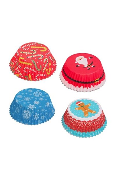 FAMİLY Set of 100 Muffin Baking Papers, 4 Designs