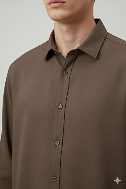 A&O Style Men's Oversized Gramage Tok Modal Fabric Long Sleeve Shirt