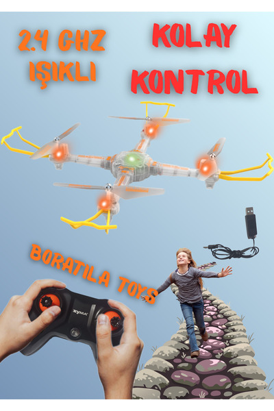 Boratila Toys X33 Uzaktan Kumandalı Led Işıklı 360 Atan Kolay Kullanımlı 4 Pe...