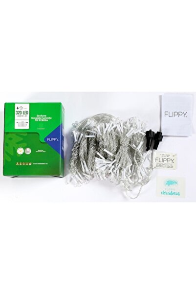 Danex Curtain Christmas Lights, 3x3 m, 240 LEDs, 8 Light Effects, Cool White