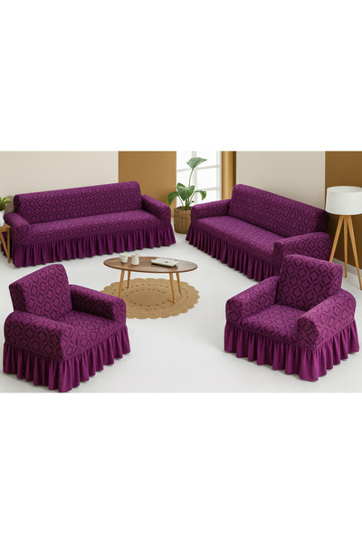 ELHAS Model șal jacquard Fotoliu, Canapea, Husă pentru canapea extensibilă, L...