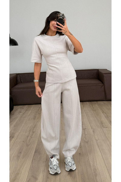 Paw Garage Women's Thessaloniki Fabric Blouse & Balloon - Shalwar Pants Bottom - Top Set