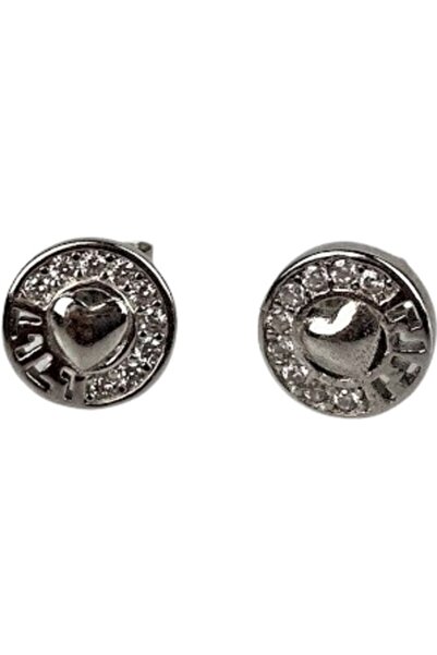 Danex Cercei din argint 925 Jolie Silver - Inimă în cerc, 8 x 8 mm, 1,6 g