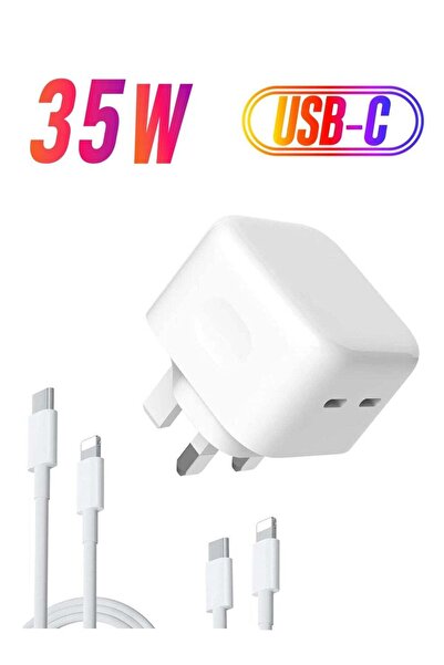 ELTRAZONE شاحن حائطي بمنفذين USB-C PD بقوة 35 وات (قابس المملكة المتحدة)