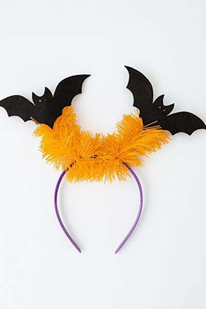 TOYFEST Dark Bat Tiara Bright Orange Party Accessory Halloween Children's Costume Crown