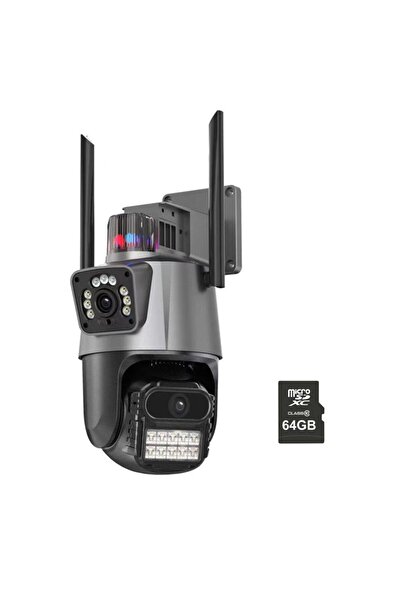 Jortan WIFI Pro Dual Surveillance Camera, 6MP, Outdoor/Indoor, Ultra HD, Zoom, 360 Rotation