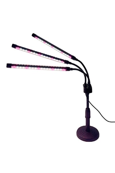 Danex UV Grow Light for Plants, Mains-Powered, 15W, 3 Heads, 54 LEDs, Adjustable up to 66.5 cm, Whit