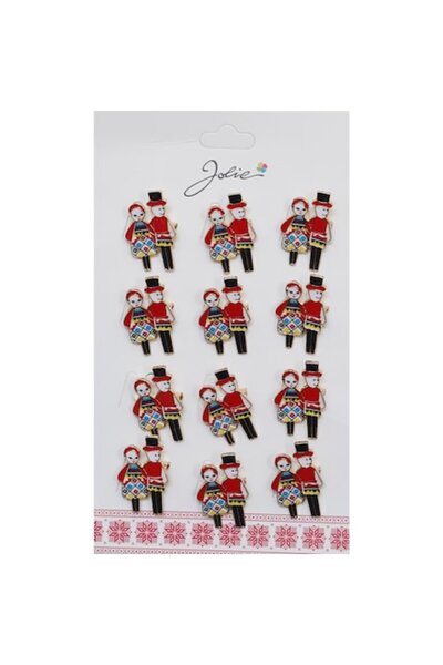 Danex Set of 12 Traditional Martisor Brooches - Couple, Spring