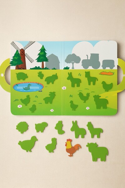 TOYFEST Magnetic Farm Game 87 Pieces Sticker Magnetic Animals Vegetables Children's Educational Set