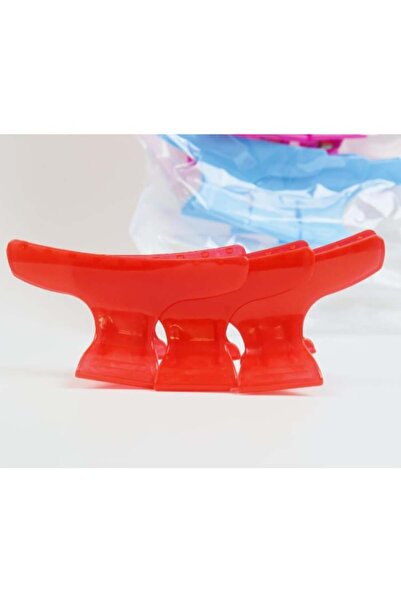 Salon System Colored Plastic Hair Clips from Salon System, 12 Pieces