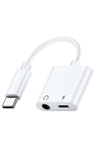 Generic محول سماعة رأس وشاحن من USB Type-C إلى 3.5 مم، محول رقمي إلى تناظري ع...