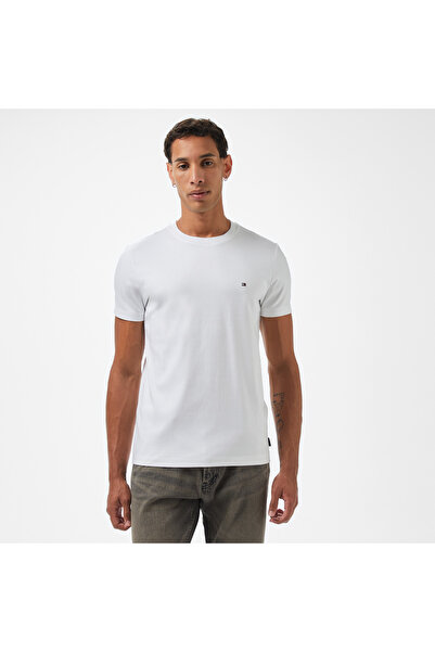 Tommy Hilfiger Elevated Essentials Erkek Beyaz T-Shirt
