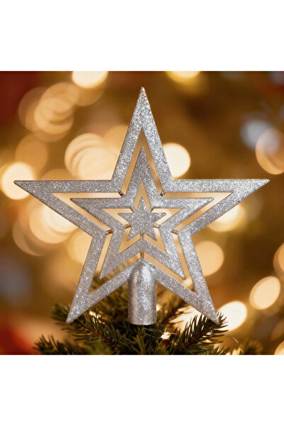 North Star Set of Christmas Tree Ornaments – 100 Baubles + Star Topper – Silver