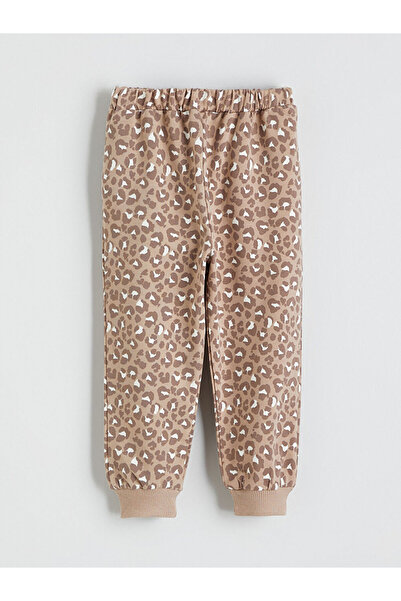 LC Waikiki Beige Elastic Waist Baby Girl Jogger Sweatpants