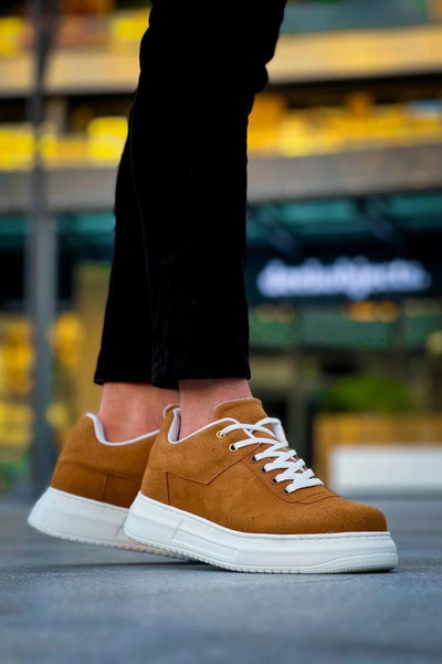 juanbeautyy KB-X20 Kuback Tan Suede حذاء رجالي كاجوال