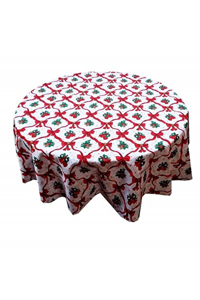 Mcf Round Cotton Tablecloth 'Bells' for 4 People 150x150 cm
