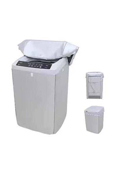 DOMEET Top Load Washing Machine Cover, Double-Side Silver Coated Fabric Waterproof Sunscreen Dust-Proof Cov