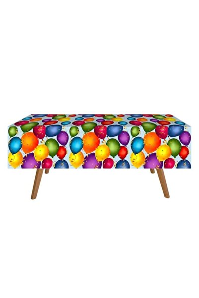OEM Față de masă pentru petrecere, model cu baloane multicolore, 180 x 120 cm