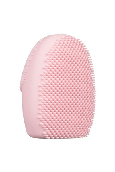 OEM Electric silicone facial cleansing device with vibrations, pink