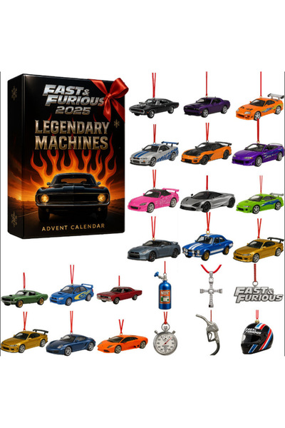 NO BRAND زينة شجرة عيد الميلاد المصنوعة من الأكريليك - صندوق سيارة من سلسلة Fast & Furious - 26*18*3 سم