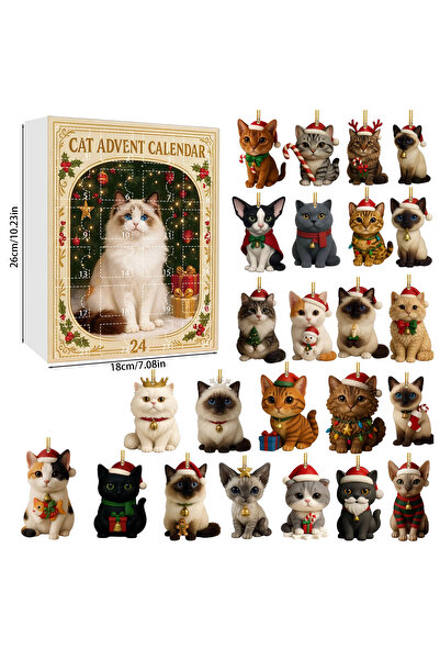 NO BRAND زينة شجرة عيد الميلاد على شكل صندوق أعمى من الأكريليك بتصميم مهرجان عيد الميلاد (GJ507-014)