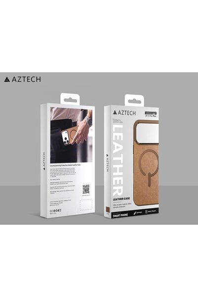 Aztech Premium Leather Case For iPhone (Desert Titanium, iPhone 17 Pro Max)