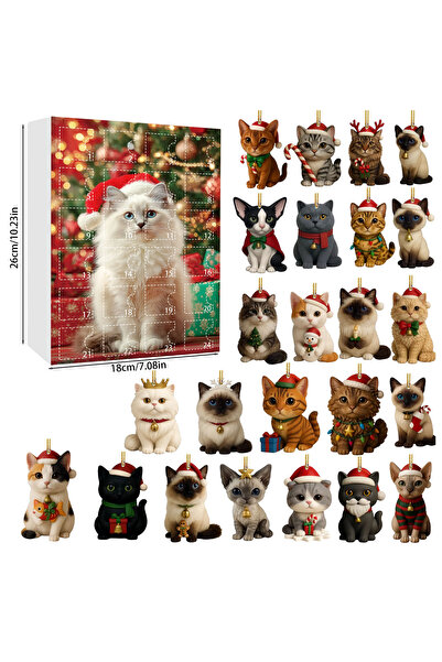 NO BRAND زينة شجرة عيد الميلاد على شكل صندوق أعمى من الأكريليك على شكل مهرجان يأتي الكريسماس (GJ507-005)