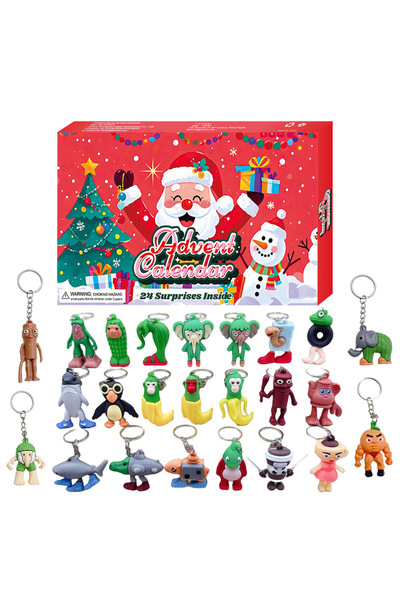 NO BRAND تقويم العد التنازلي لعيد الميلاد (صندوق أعمى) (24 سلسلة مفاتيح شانها...