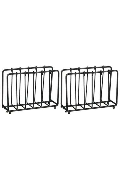 NO BRAND Set suporturi pentru șervețele, Metal, 13x4,5x10 cm, 2 bucăți