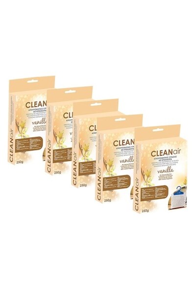 AVA Set 5 pliculețe dezumidificator pasiv cu agățător,parfum de vanilie, 1250...