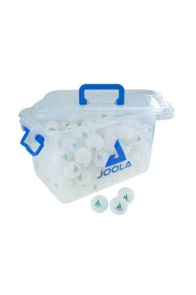 Joola Cutie cu 144 mingi de tenis de masă pentru antrenament, 40 mm, albe