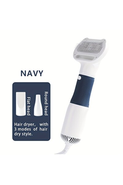 Generic 600w Blue Pet Hair Dryer with Adjustable Speed & Temperature, 3-in-1 Grooming Tool for Cats, UK Plug