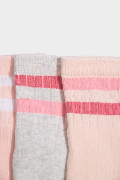 DeFacto Бебешки момичешки безшевни 3-компонентни памучни чорапи G5481A5NS