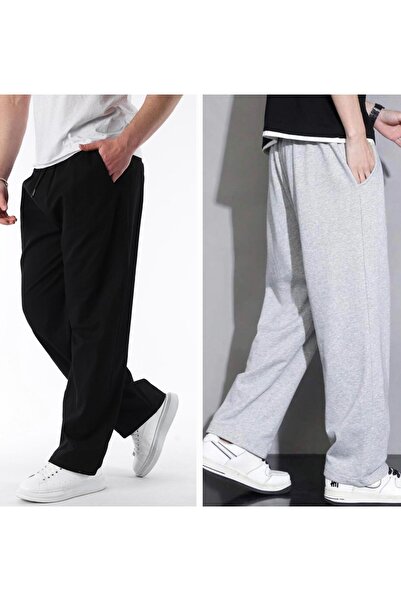 KİMSE GÖRMEDEN قطعتان من بنطلونات رياضية واسعة الساقين سعة 2 لتر