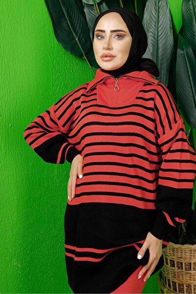 TRENDTESETTÜR Women's Orange Tricot Tunic t 3208-1