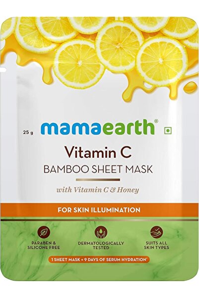 Mamaearth Vitamin C Bamboo Sheet Mask with Vitamin C & Honey - 25 g