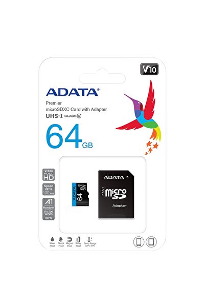 Adata 64GB Class 10 Micro SDXC.