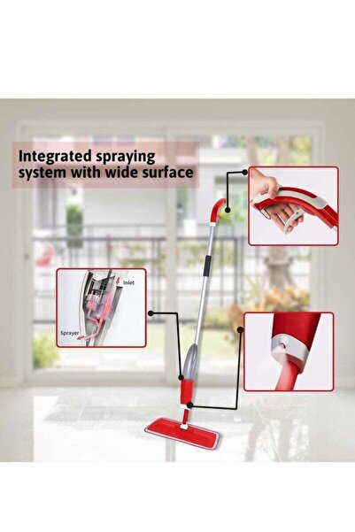 Generic Spray Mop - Reusable Microfiber Pad & Refillable Sprayer, 360° Dry/Wet Mop