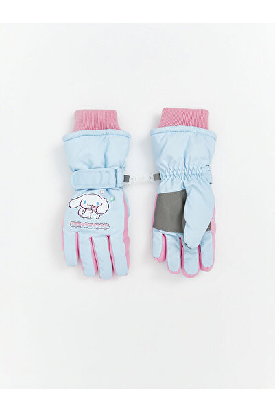 LC Waikiki ÇNR Cinnamoroll Baskılı Kız Çocuk Kar Eldiveni