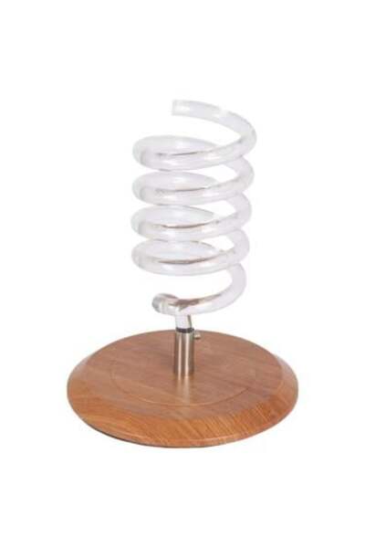 Salon System Brown Wood-Pattern Marble Base Hair Dryer Holder